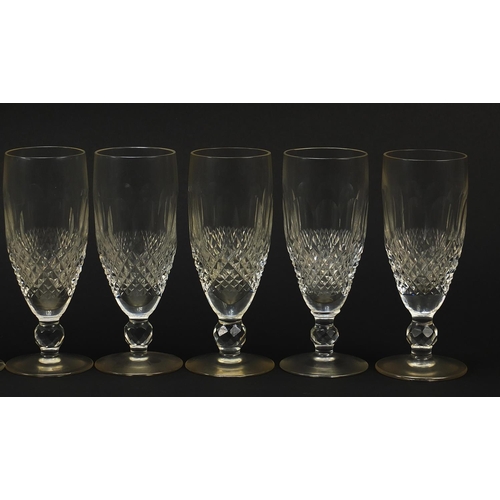 714 - Set of nine Waterford Crystal Colleen pattern drinking glasses, each 15.5cm high