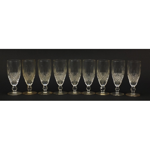 714 - Set of nine Waterford Crystal Colleen pattern drinking glasses, each 15.5cm high