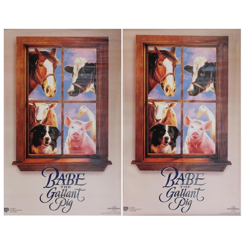 1930 - Two Babe linen film posters, each approximately 184cm x 117cm