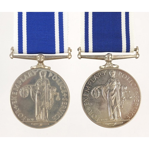 524 - Two Elizabeth II Police Long Service & Good Conduct medals awarded to CONST. HAROLD HUGHES and CONST... 