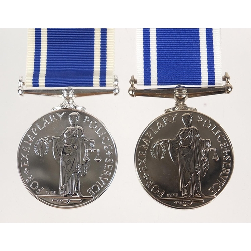 805 - Two Elizabeth II Police Long Service & Good Conduct medals awarded to CONST. MARTIN HODGSON and CONS... 