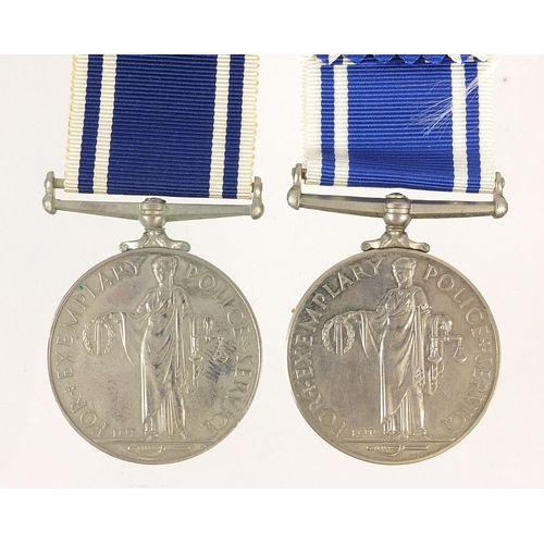 704 - Two Elizabeth II Police Long Service & Good Conduct medals awarded to CONST. JOHN A. GLASSE and SERG... 