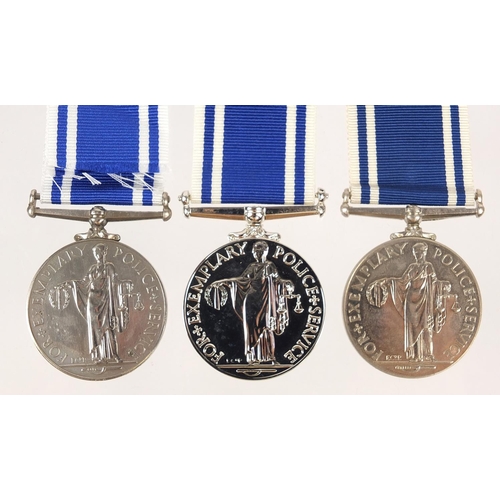 432 - Three Elizabeth II Police Long Service & Good Conduct medals awarded to SERGT. STANLEY G. WILKINS, S... 