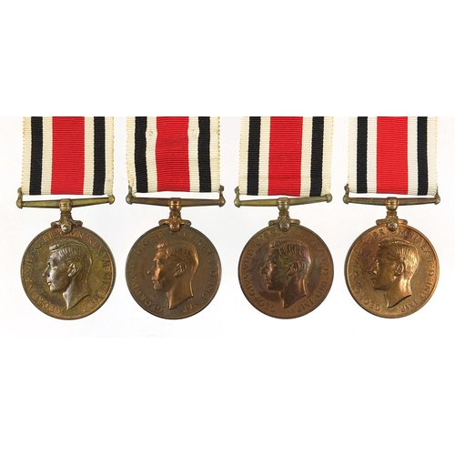 527 - Four George VI Special Constabulary Service medals awarded to JOHN AMSDEN, HENRY B WITTS, CHARLES SH... 