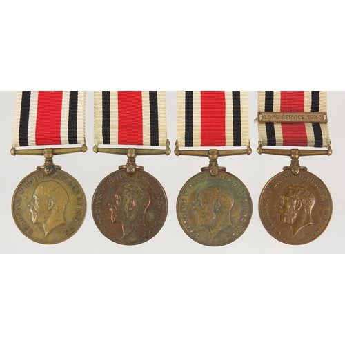 531 - Four George V Special Constabulary Service medals, one with Long Service 1940 bar awarded to THOMAS ... 