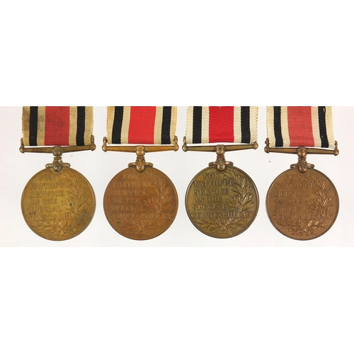 694 - Four George V Special Constabulary Service medals awarded to FRANK HALFPENNY, WILLIAM HILLING, GEORG... 