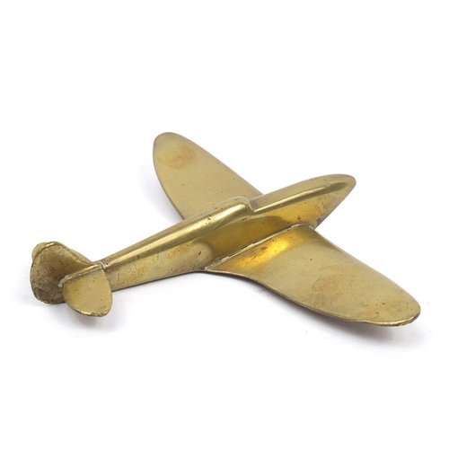 1927 - Military interest brass spitfire, 13cm in length