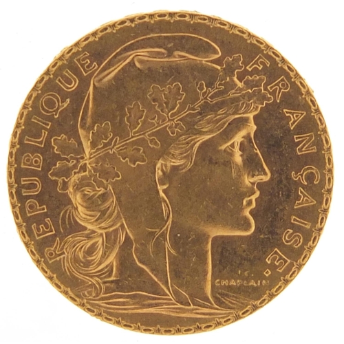 155 - French 1913 gold twenty francs, 6.4g - this lot is sold without buyer’s premium, the hammer price is... 