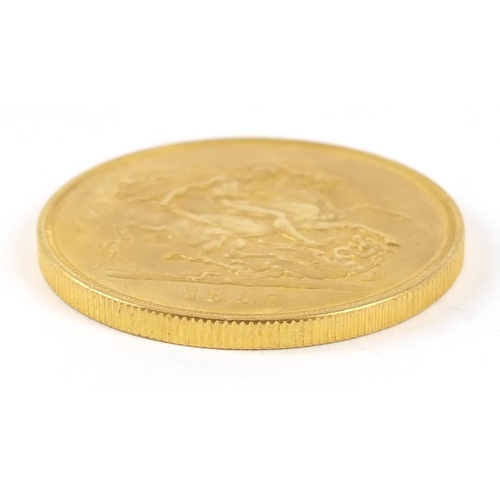 160 - Queen Victoria Jubilee Head 1887 gold five pound coin, 39.9g - this lot is sold without buyer’s prem... 