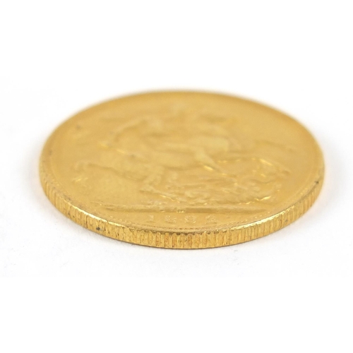 161 - Queen Victoria Jubilee Head 1892 gold sovereign, Melbourne Mint - this lot is sold without buyer’s p... 