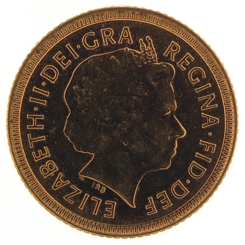 164 - Elizabeth II 2000 gold half sovereign - this lot is sold without buyer’s premium, the hammer price i... 