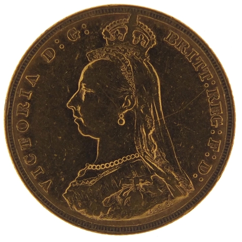 167 - Queen Victoria Jubilee Head 1887 gold sovereign, Melbourne Mint - this lot is sold without buyer’s p... 