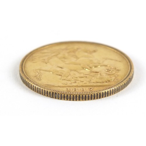 167 - Queen Victoria Jubilee Head 1887 gold sovereign, Melbourne Mint - this lot is sold without buyer’s p... 
