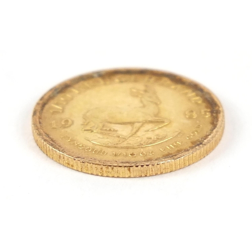 168 - South African 1985 gold 1/10th krugerrand, 3.4g - this lot is sold without buyer’s premium, the hamm... 