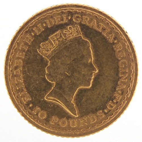 169 - Elizabeth II 1987 gold ten pound coin - this lot is sold without buyer’s premium, the hammer price i... 