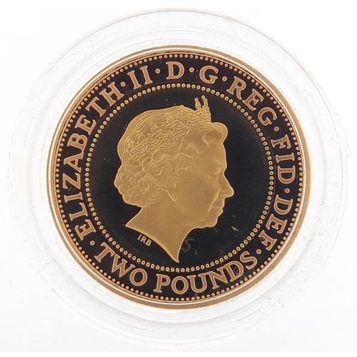 170 - Elizabeth II 2015 gold proof two pound coin commemorating the 100th Anniversary of First World War R... 