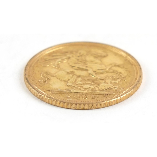 174 - Elizabeth II 2001 gold half sovereign - this lot is sold without buyer’s premium, the hammer price i... 