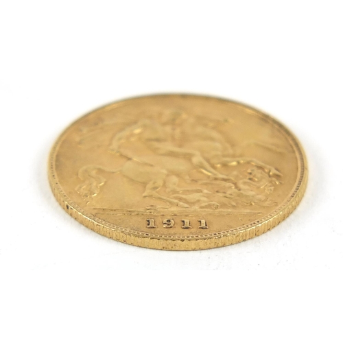 178 - George V 1911 gold half sovereign - this lot is sold without buyer’s premium, the hammer price is th... 