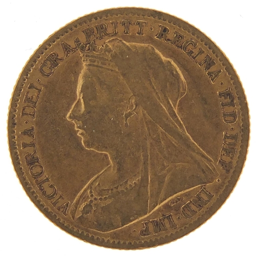 187 - Queen Victoria 1900 gold half sovereign - this lot is sold without buyer’s premium, the hammer price... 
