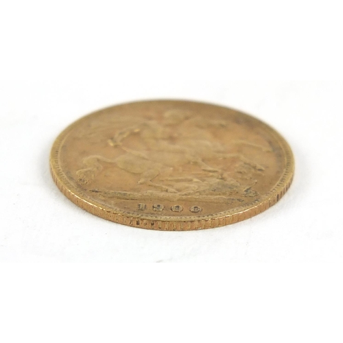 187 - Queen Victoria 1900 gold half sovereign - this lot is sold without buyer’s premium, the hammer price... 