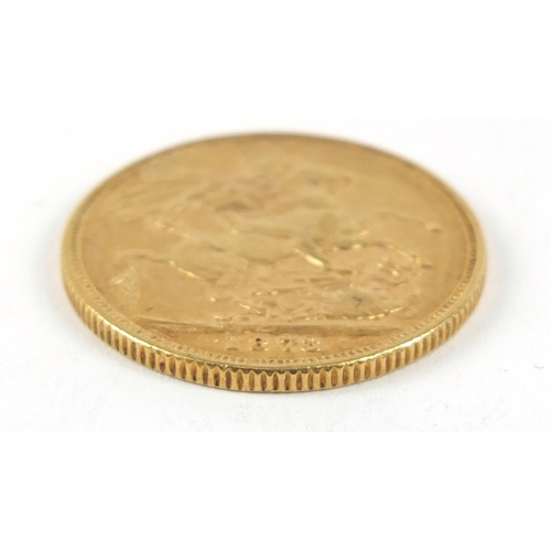 188 - Victoria Young Head 1873 gold sovereign, Sydney mint - this lot is sold without buyer’s premium, the... 