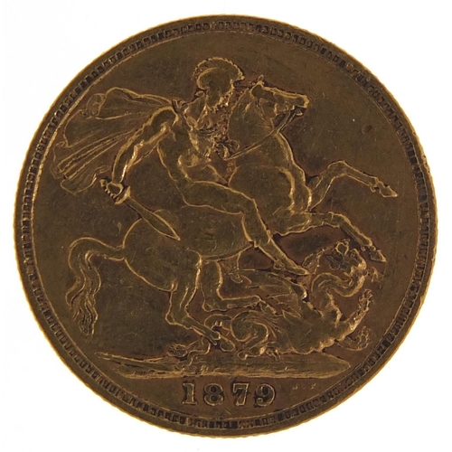 193 - Victoria Young Head 1879 gold sovereign, Melbourne Mint - this lot is sold without buyer’s premium, ... 