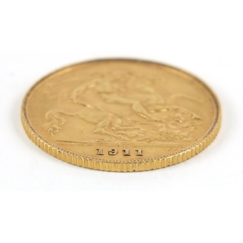 194 - George V 1911 gold half sovereign - this lot is sold without buyer’s premium, the hammer price is th... 