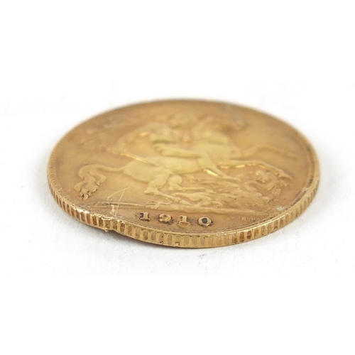 199 - Edward VII 1910 gold half sovereign - this lot is sold without buyer’s premium, the hammer price is ... 