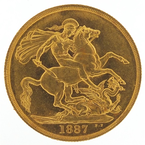 200 - Queen Victoria Jubilee Head 1887 gold double sovereign - this lot is sold without buyer’s premium, t... 