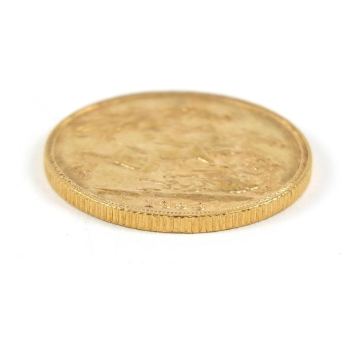 201 - Victoria Young Head 1886 gold sovereign, Melbourne Mint - this lot is sold without buyer’s premium, ... 