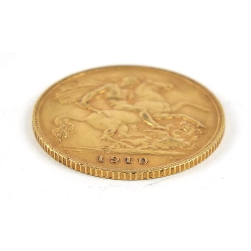208 - Edward VII 1910 gold half sovereign - this lot is sold without buyer’s premium, the hammer price is ... 