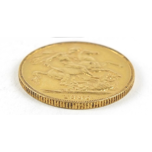 209 - Victoria Young Head 1886 gold sovereign, Melbourne mint - this lot is sold without buyer’s premium, ... 