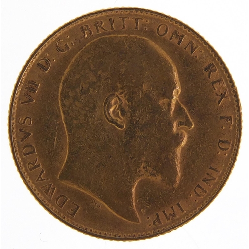 213 - Edward VII 1908 gold sovereign - this lot is sold without buyer’s premium, the hammer price is the p... 