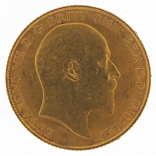 215 - Edward VII 1908 gold half sovereign - this lot is sold without buyer’s premium, the hammer price is ... 