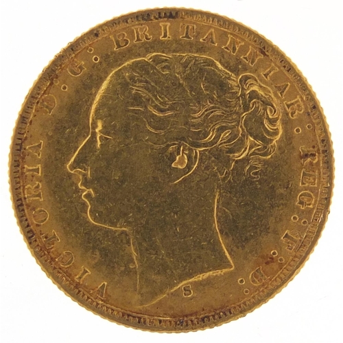 216 - Victoria Young Head 1875 gold sovereign, Sydney mint - this lot is sold without buyer’s premium, the... 