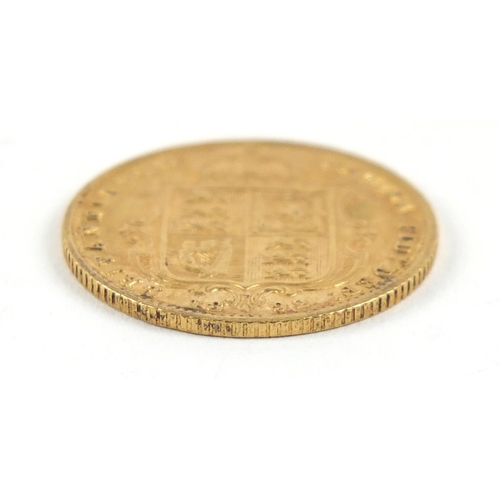 217 - Queen Victoria Jubilee Head 1892 shield back gold half sovereign - this lot is sold without buyer’s ... 