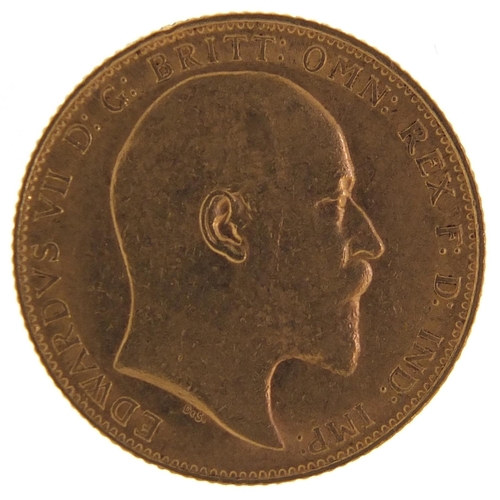 219 - Edward VII 1909 gold sovereign - this lot is sold without buyer’s premium, the hammer price is the p... 