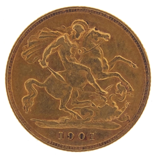 224 - Queen Victoria 1901 gold half sovereign - this lot is sold without buyer’s premium, the hammer price... 