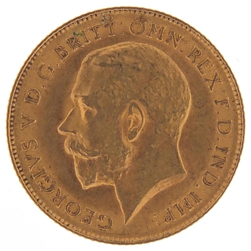 226 - George V 1913 gold half sovereign - this lot is sold without buyer’s premium, the hammer price is th... 