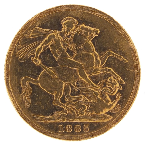 236 - Victoria Young Head 1885 gold sovereign, Melbourne Mint - this lot is sold without buyer’s premium, ... 