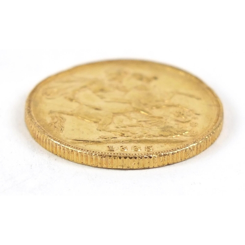 236 - Victoria Young Head 1885 gold sovereign, Melbourne Mint - this lot is sold without buyer’s premium, ... 