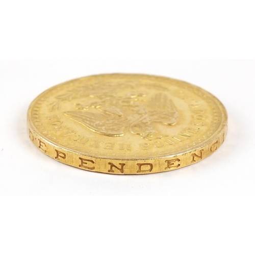 237 - Mexican 1946 gold fifty pesos, 41.6g - this lot is sold without buyer’s premium, the hammer price is... 