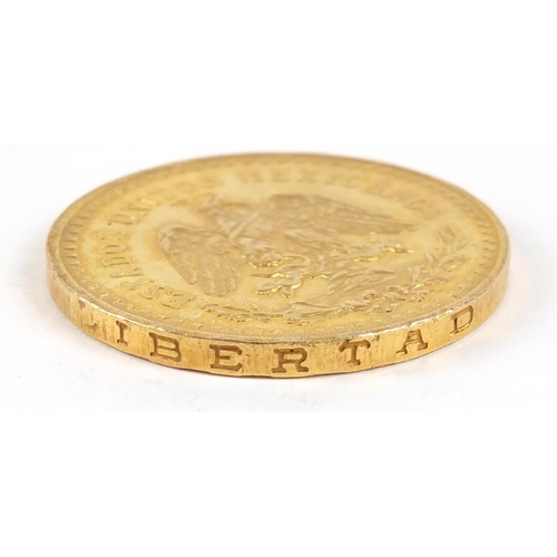 237 - Mexican 1946 gold fifty pesos, 41.6g - this lot is sold without buyer’s premium, the hammer price is... 