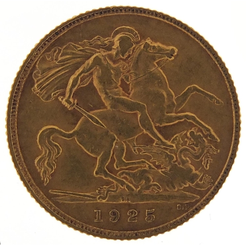 238 - George V 1925 gold half sovereign, South Africa mint - this lot is sold without buyer’s premium, the... 