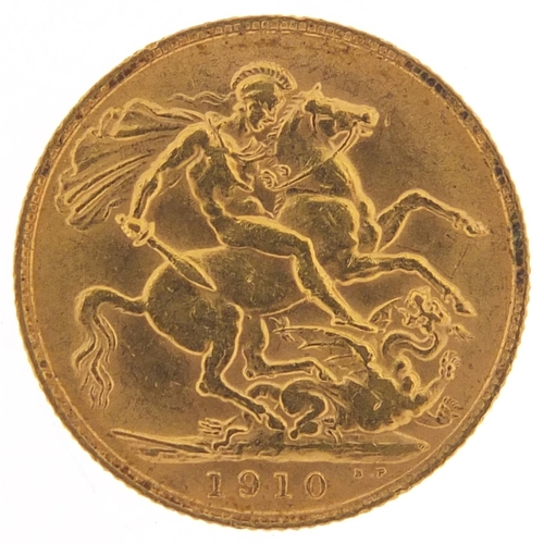 243 - Edward VII 1910 gold sovereign - this lot is sold without buyer’s premium, the hammer price is the p... 