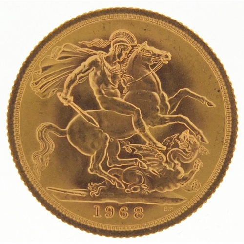 246 - Elizabeth II 1968 gold sovereign - this lot is sold without buyer’s premium, the hammer price is the... 