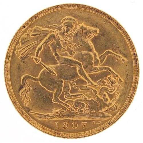 249 - Edward VII 1907 gold sovereign - this lot is sold without buyer’s premium, the hammer price is the p... 