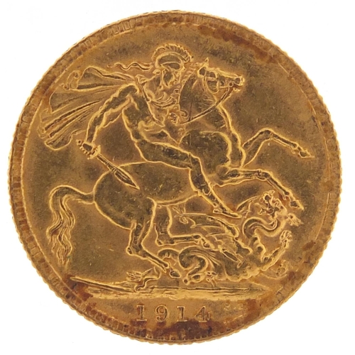 250 - George V 1914 gold sovereign - this lot is sold without buyer’s premium, the hammer price is the pri... 