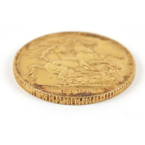 250 - George V 1914 gold sovereign - this lot is sold without buyer’s premium, the hammer price is the pri... 