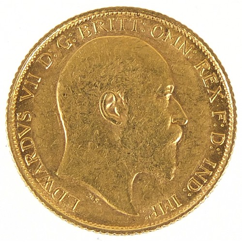 252 - Edward VII 1910 gold half sovereign, Sydney mint - this lot is sold without buyer’s premium, the ham... 